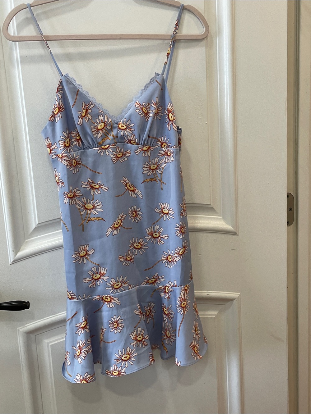 Urban Outfitters Light Blue Floral Slip Dress
